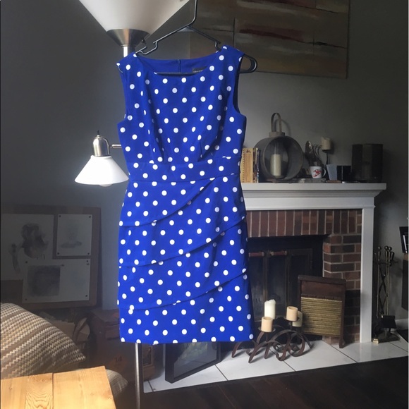 Connected wear to work peplum polka dot dress - Picture 3 of 8